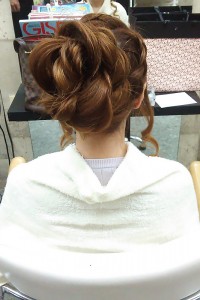 編みこみアップ